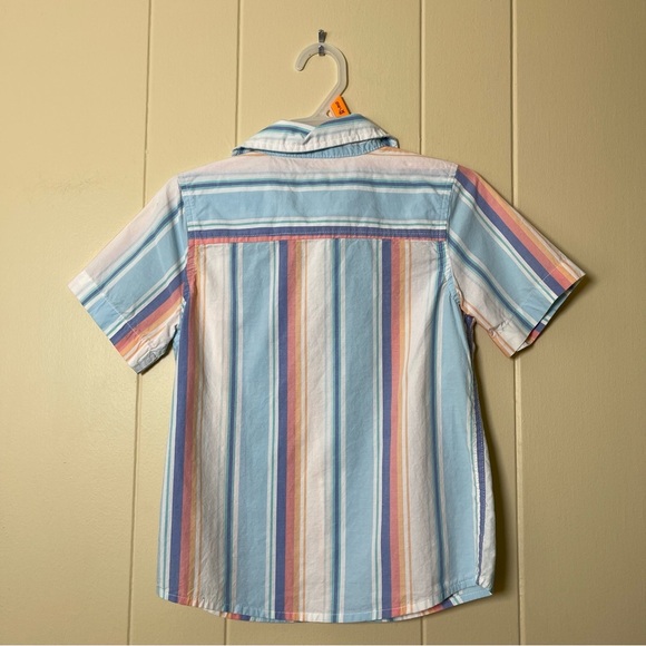 Colorful Striped Kids Shirt size 7 100% cotton - Picture 3 of 5